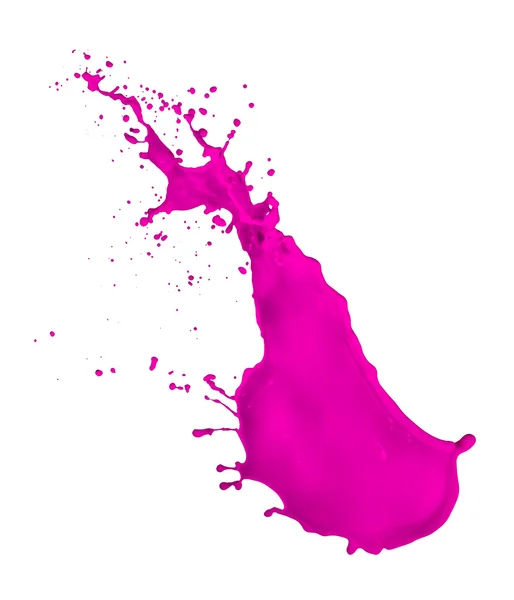 Magenta verf splash — Stockfoto