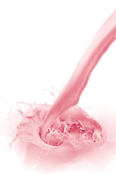 Strawberry milk splash — Stock Photo, Image