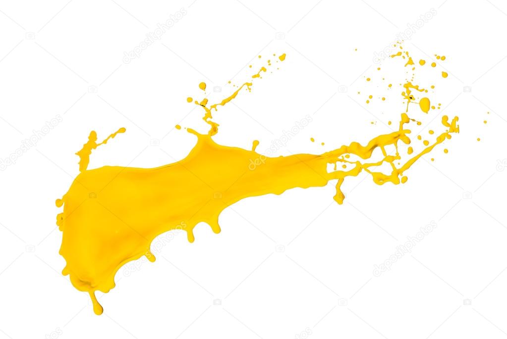 Yellow paint splash Stock Photo by ©kubais 30139437