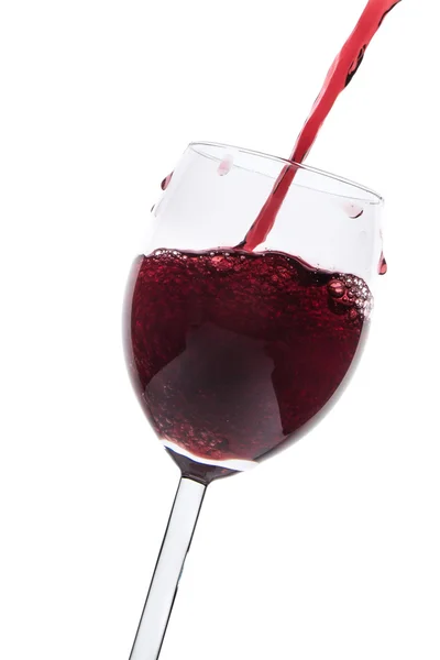 Pouring red wine — Stock Photo, Image