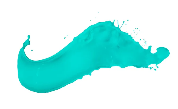 Turquoise paint splash — Stock Photo, Image