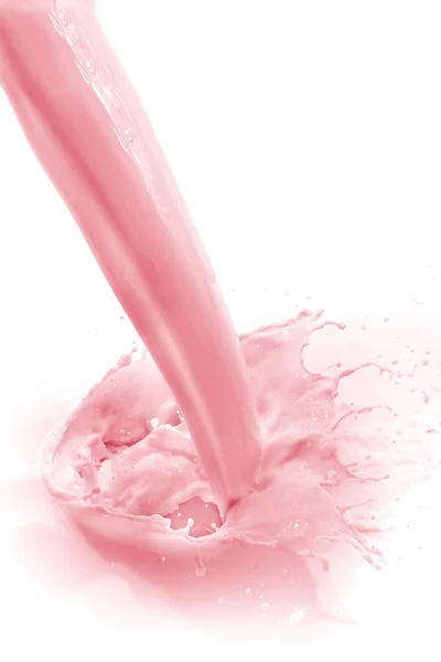 Strawberry milk splash — Stock Photo, Image