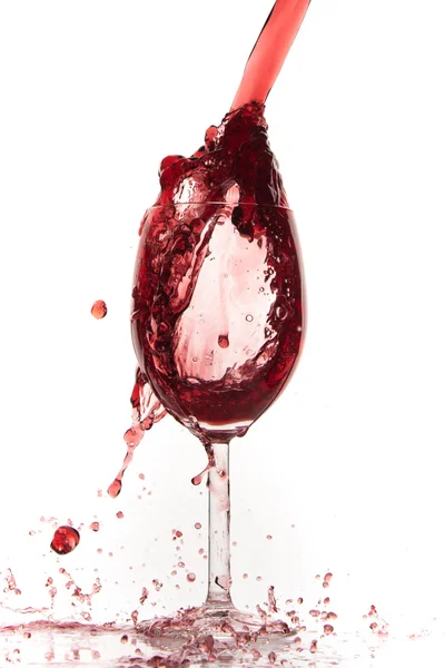 Pouring red wine — Stock Photo, Image