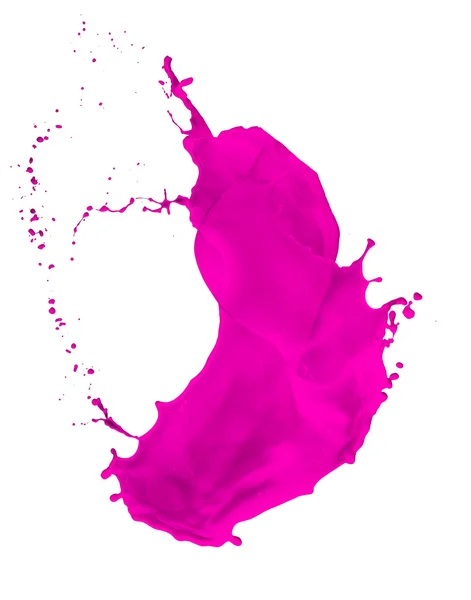 Всплеск пурпурной краски — стоковое фото