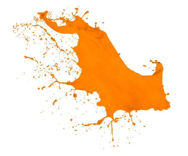 Oranžová barva stříkající — Stock fotografie