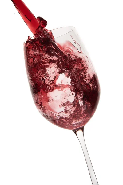 Pouring red wine — Stock Photo, Image