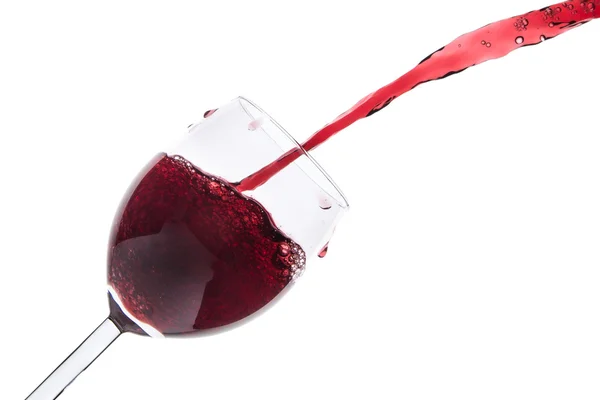 Pouring red wine — Stock Photo, Image