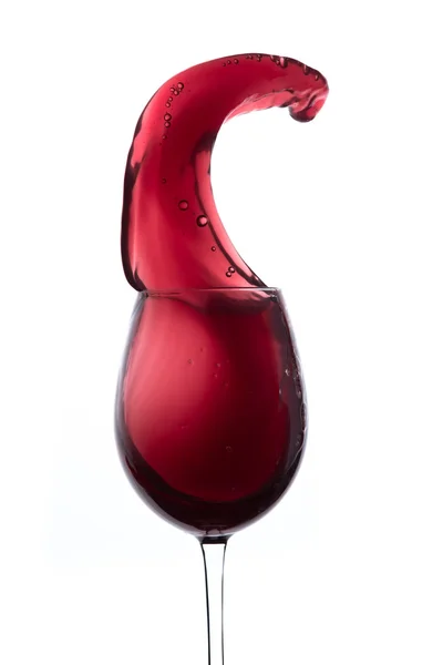 Vin rouge éclaboussure — Photo