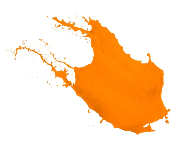 Éclaboussure de peinture orange — Photo