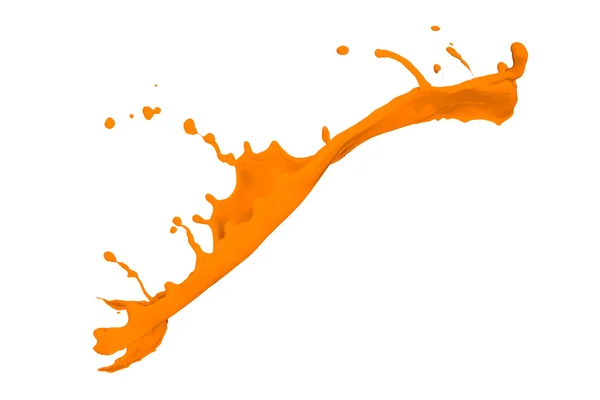 Oranje verf splash — Stockfoto