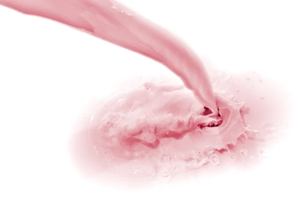 Strawberry milk splash — Stock Photo, Image