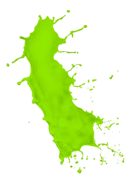 Zielona farba splash — Zdjęcie stockowe