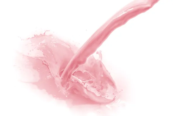 Éclaboussure de lait de fraise — Photo