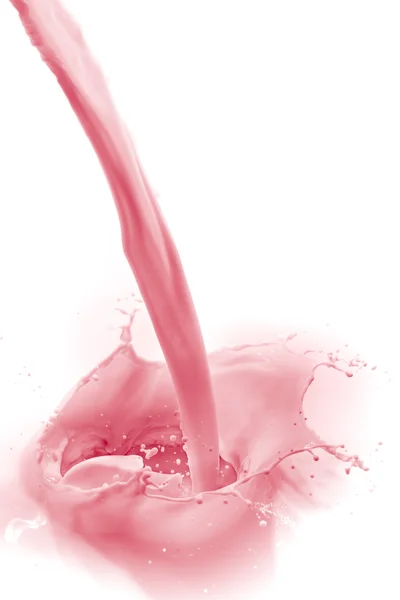 Éclaboussure de lait de fraise — Photo