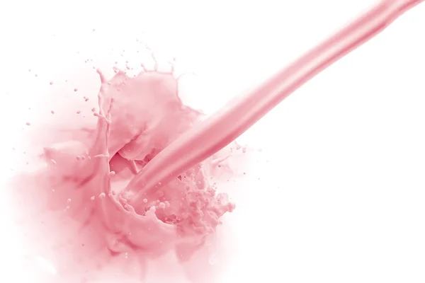 Strawberry milk splash — Stock Photo, Image