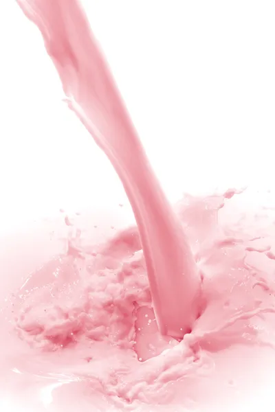 Strawberry milk splash — Stock Photo, Image