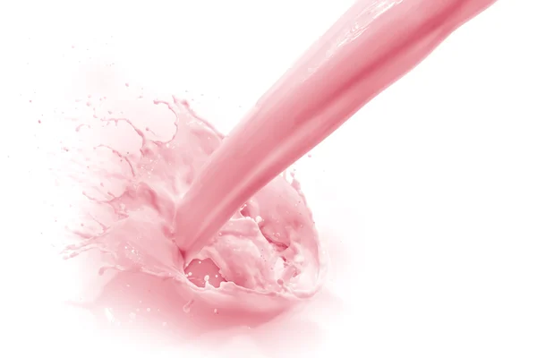 Strawberry milk splash — Stock Photo, Image