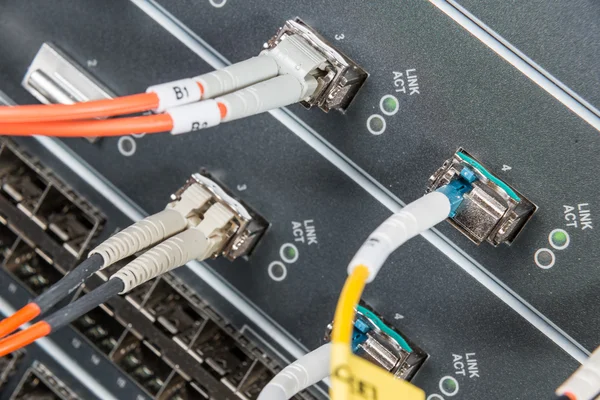 Fiber nätverksserver — Stockfoto