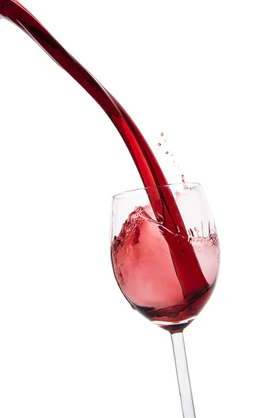 Pouring red wine — Stock Photo, Image