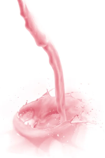 Éclaboussure de lait de fraise — Photo