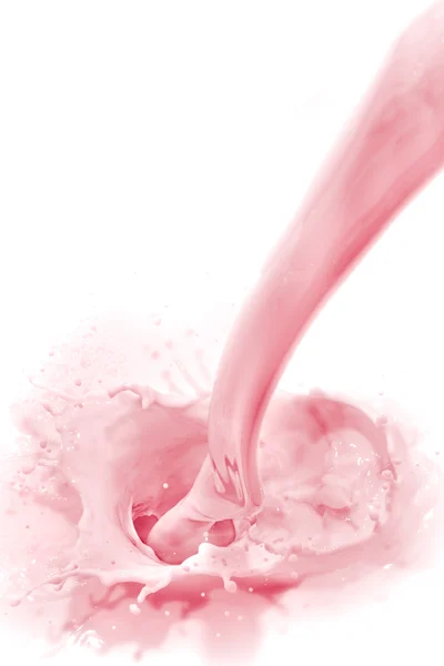 Éclaboussure de lait de fraise — Photo