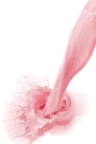 Strawberry milk splash — Stock Photo, Image