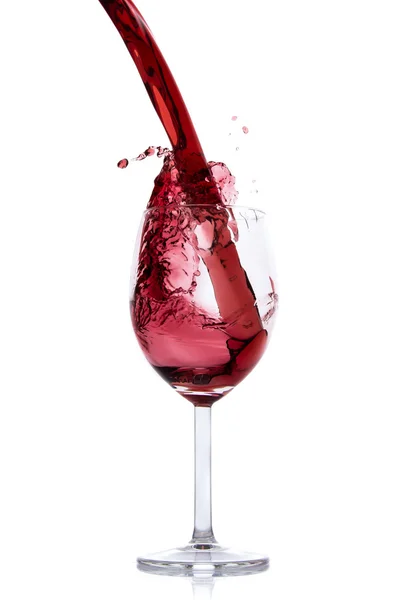 Pouring red wine — Stock Photo, Image