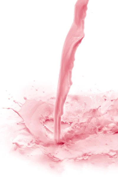 Strawberry milk splash — Stock Photo, Image