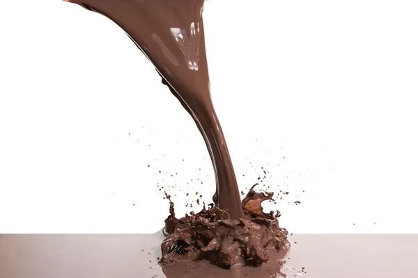 Salpicos de chocolate quente — Fotografia de Stock