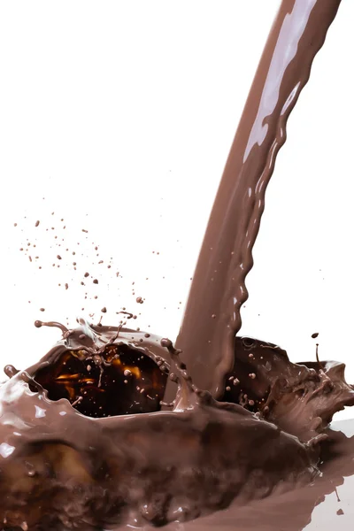 Hete chocolade splash — Stockfoto