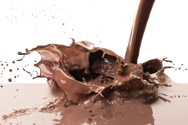 Hot chocolate splash — Stock Photo, Image