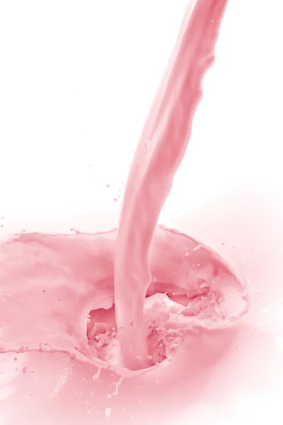 Salpicadura de leche de fresa — Foto de Stock