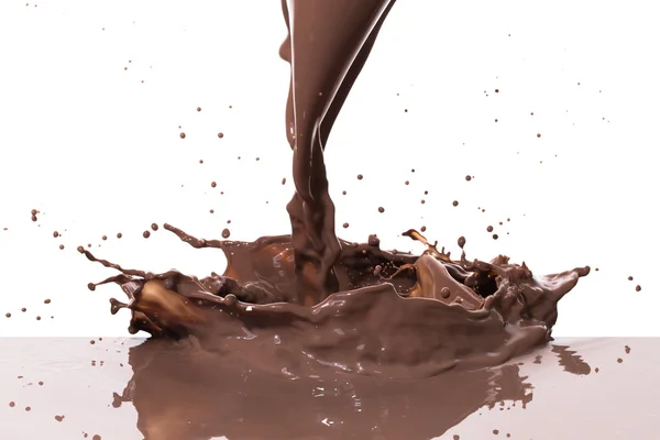 Varm choklad splash — Stockfoto
