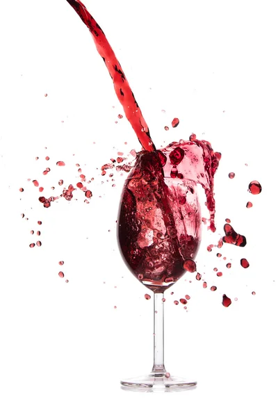 Pouring red wine — Stock Photo, Image