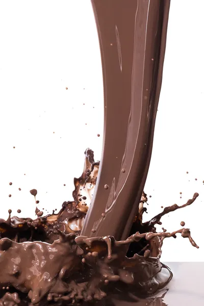 Hot chocolate splash — Stock Photo, Image