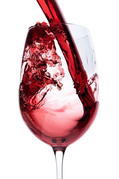 Pouring red wine — Stock Photo, Image