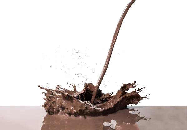Varm choklad splash — Stockfoto
