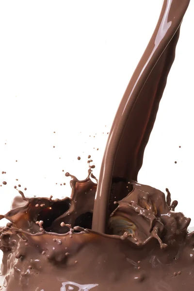 Salpicos de chocolate quente — Fotografia de Stock