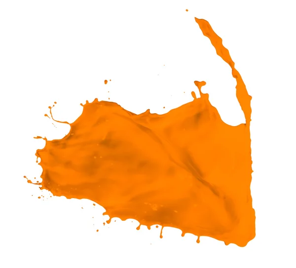 Éclaboussure de peinture orange — Photo