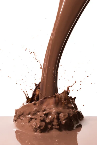 Salpicadura de chocolate caliente —  Fotos de Stock