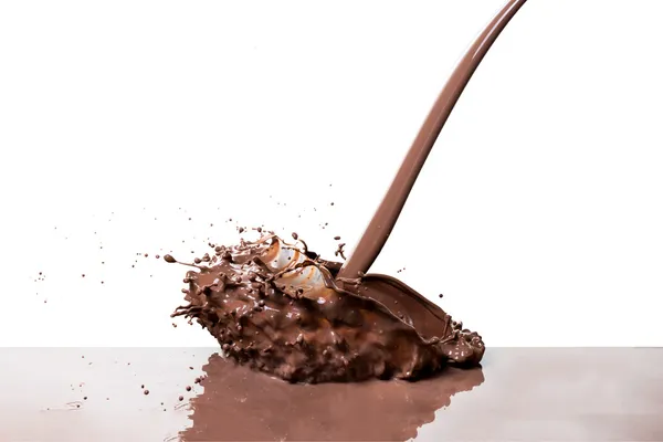 Salpicos de chocolate quente — Fotografia de Stock