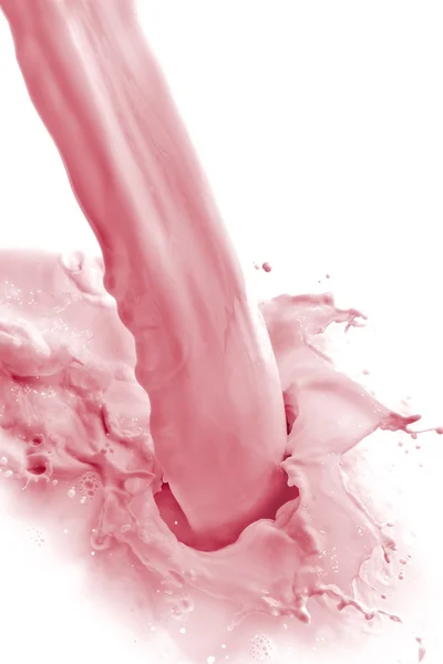 Strawberry milk splash — Stock Photo, Image