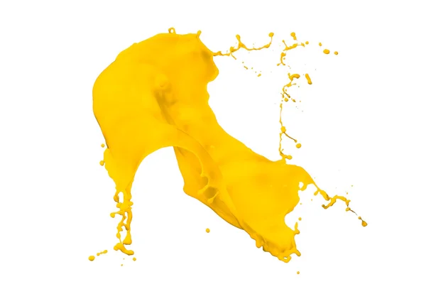 Žlutá barva stříkající — Stock fotografie