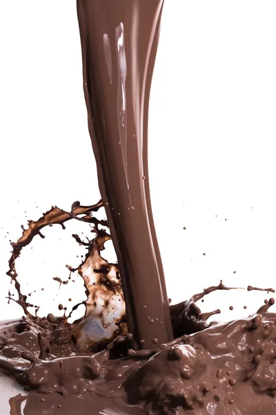 Varm choklad splash — Stockfoto