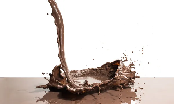 Hot chocolate splash — Stock Photo, Image