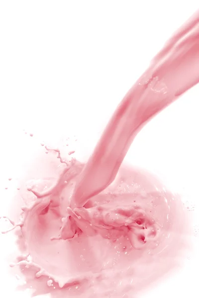 Strawberry milk splash — Stock Photo, Image