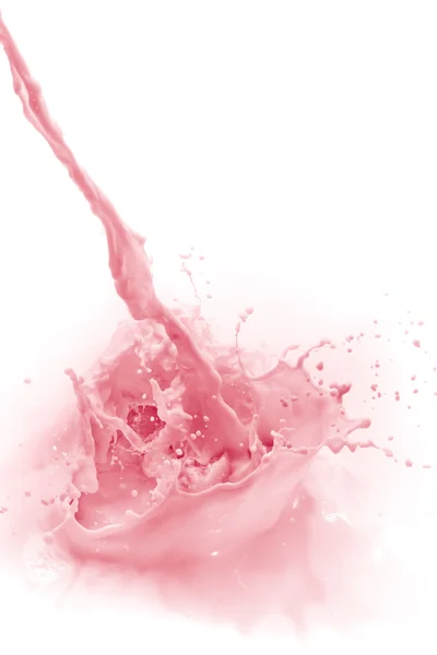 Éclaboussure de lait de fraise — Photo