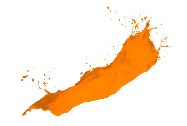 Oranje verf splash — Stockfoto