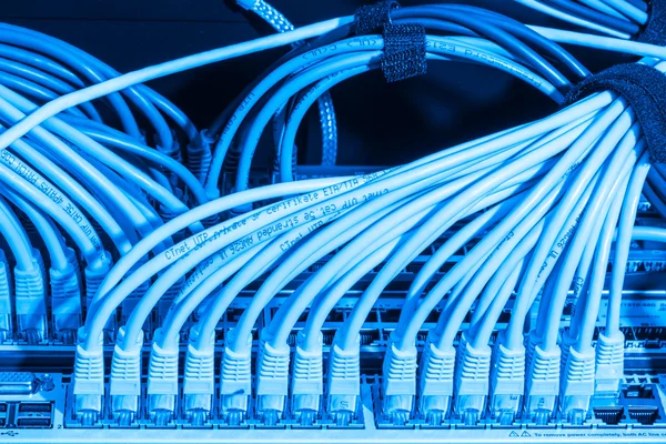 Anahtara bağlı ağ kabloları — Stok fotoğraf