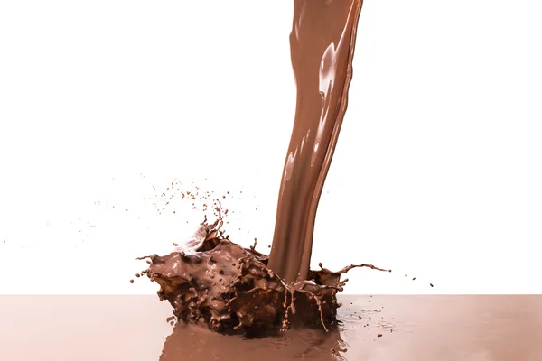 Salpicadura de chocolate caliente — Foto de Stock